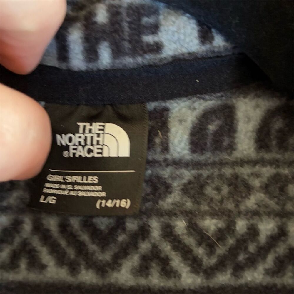 The North Face Girls Aztec 1/4 Zip Fleece Jacket Black Size 14-15 - Picture 6 of 9